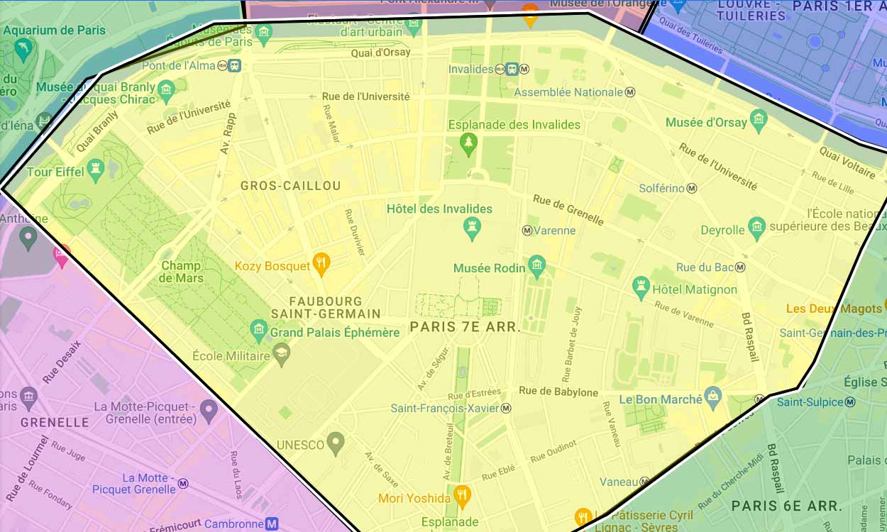 Plan Paris 7ème